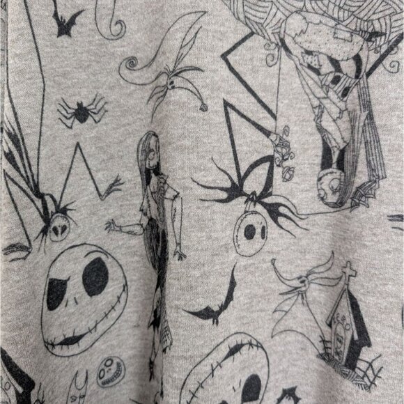Nightmare Before Christmas Sleep Shirt Womens Size XL Gray Sally Oogie Boogie - Picture 3 of 10